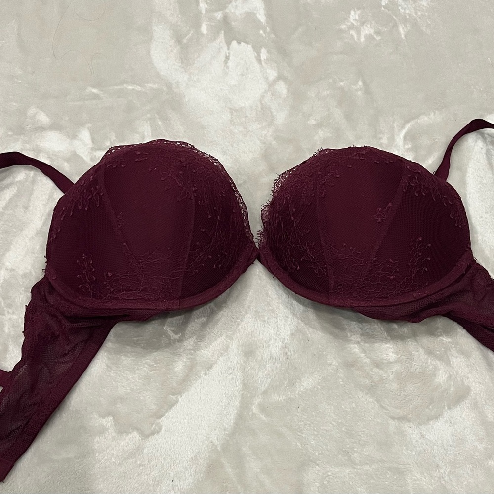 Victoria's Secret Deep Red Lace Bra
